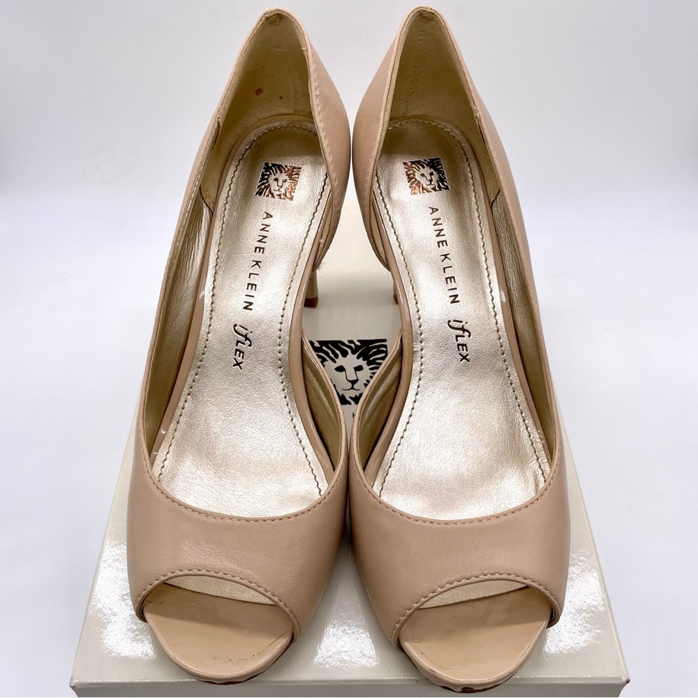 Anne Klein Akoctavie Nude Peep Toe Heels 7.5 - Picture 6 of 6